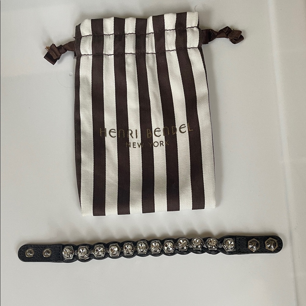 Henri Bendel Black Bracelet with Silver Accents